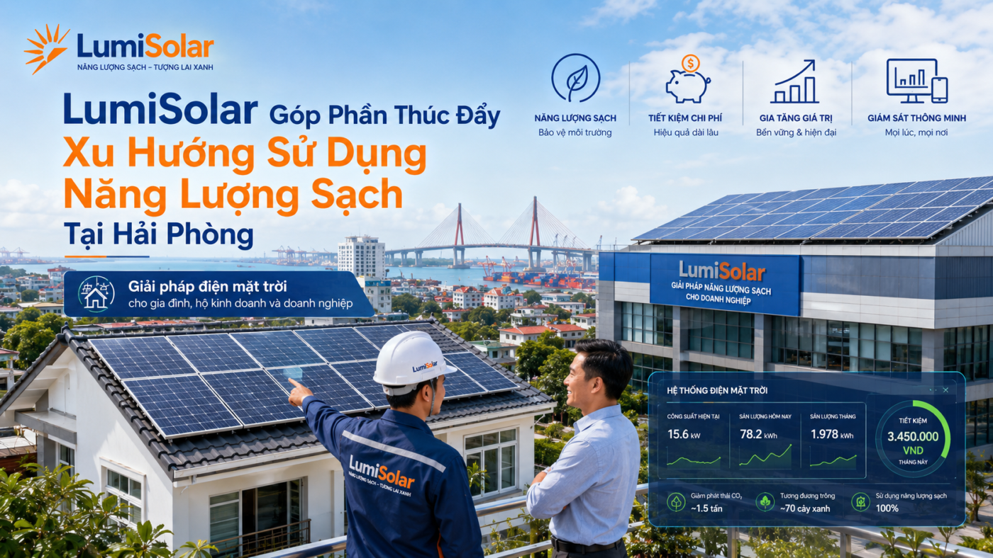 LumiSolar Thúc Đẩy Xu Hướng Sử Dụng Năng Lượng Sạch Tại Hải Phòng 2 LumiSolar Góp Phần Thúc Đẩy Xu Hướng Sử Dụng Năng Lượng Sạch Tại Hải Phòng